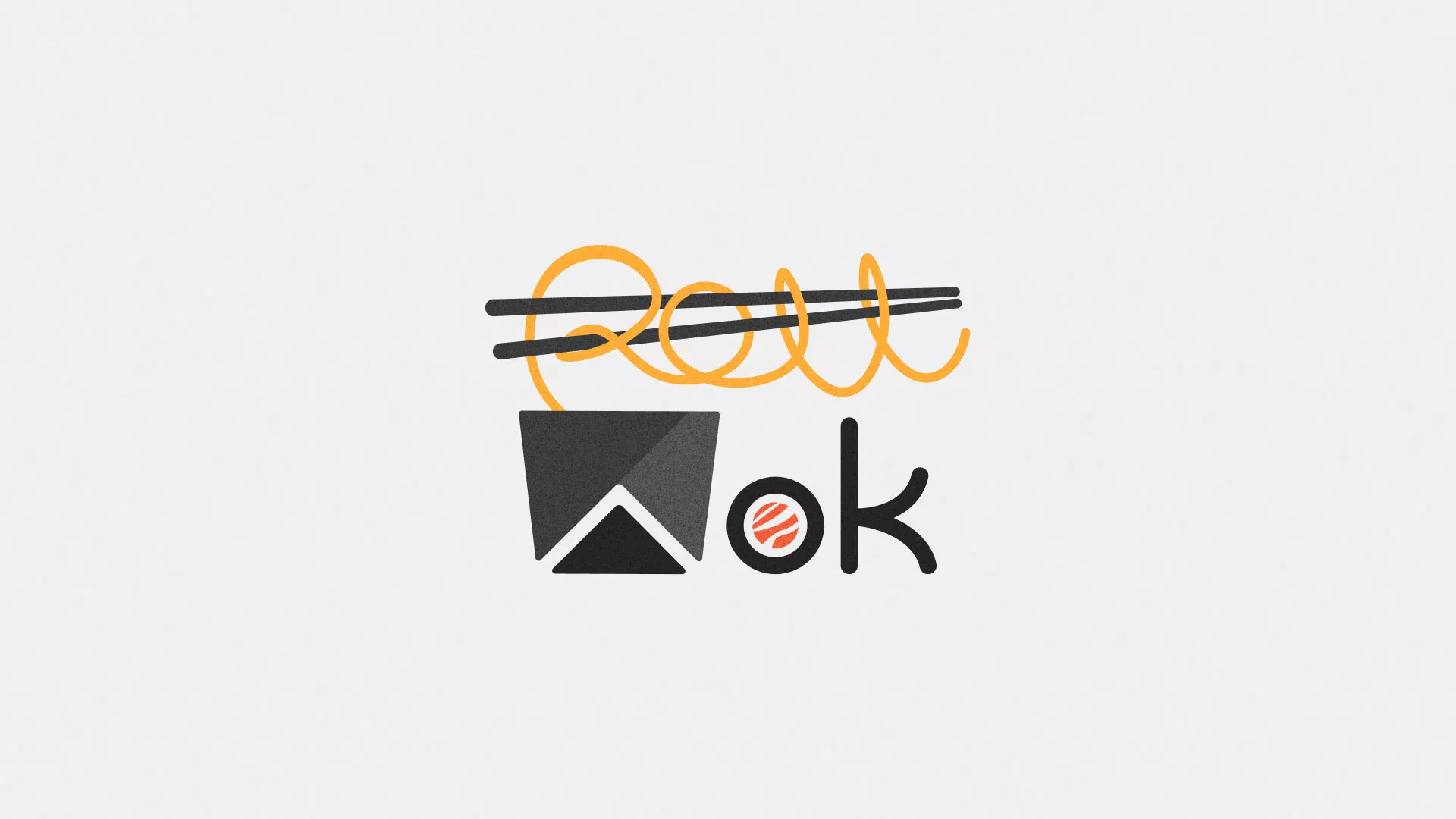 Разработка логотипа суши-бара «Roll Wok Club» в Печоре